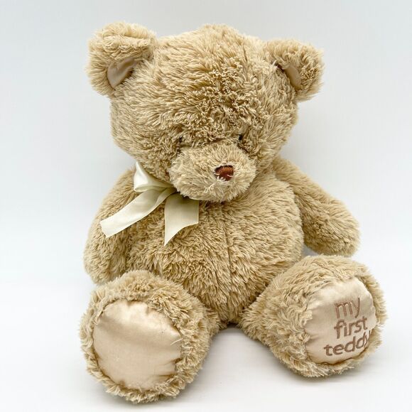 Baby Gund My First Teddy Bear Tan 15" Stuffed‎ Animal Stuffy Lovey Baby Huggable - Picture 1 of 8